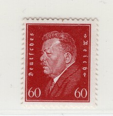 GERMANY 1928 PRESIDENTS SET 60pf FRIEDRICH EBERT SCOTT 383 PERFECT MNH
