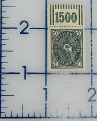 GERMANY ~ Deutrches Reich ~ Green Stamp 50 Mark ~ Posted ~ c.1922 ~ B192