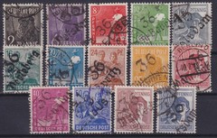 SBZ District Cancel Stamp Lot ex Mi. No. 166–181 District 36 Used 1948