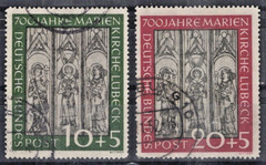 Germany 1951 Frescoes from Marienkirche, Lubeck Semi-Postal B316-B317 Used ZAYIX