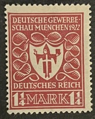 Travelstamps: Germany DR Stamp Mi 199 Sg 118 – Arms of Munich – 1 1/4m MNG