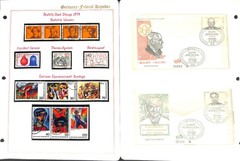 Germany Stamp Collection in 60 Page Album, 1954 to 1979 Postally Used