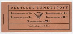 Germany Booklet 1959 SB53a Complete with 10 Mint Stamps