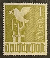 Travelstamps: 1947 Germany Stamps Scott #574 1m Peace Dove Mint MOGLH