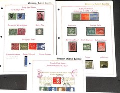 Germany Stamp Collection in 60 Page Album, 1954 to 1979 Postally Used