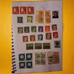 Germany Used Stamps Lot Handstamped Multi-Color Various Denominations Collection