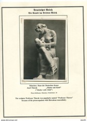 Germany Art Photo postal Card Munchen Mother with Child 14318