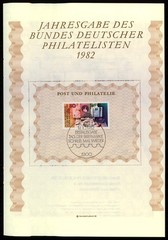 GERMANY FOLDER BDPH 1982 STAMP DAY – ONLY FOR MEMBERS !!!