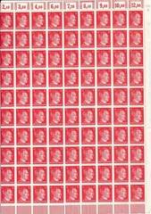 Stamp Germany 12 PF Adolf Hitler Sheet 1941 WWII 3rd Reich German MNH Faults 2