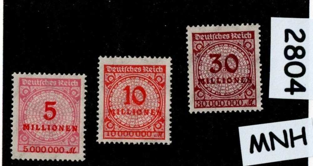 MNH stamps Pre 1930 German Republic Hyper Inflation stamps #2804