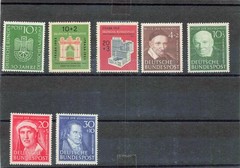 GERMANY 1949-1953 MNH 665-721, B309-B337 ALL THE GOOD STUFF (NO POSTHORN)