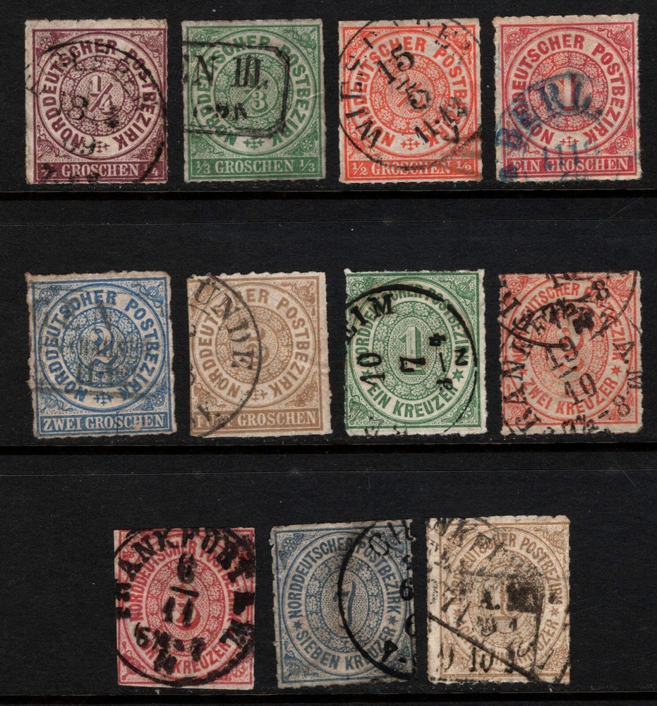 OPC 1868 North German Confederation 1st Set #1-11 Used 46709