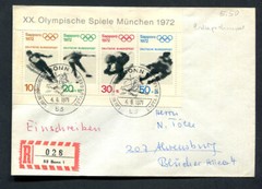 Germany – BRD : Great R-Cover from 1972 with first day cancel – used