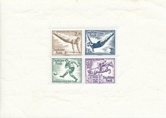 Stamp Germany Mi 624-7 Sheet 1936 WWII 3rd Reich Olympic Games Berlin 1936 MH