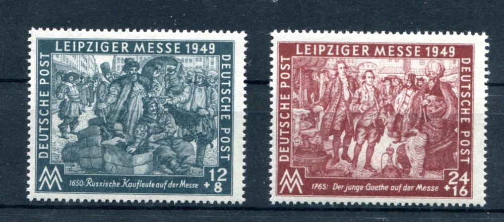 GERMANY SOVIET OCCUPATION ZONE 1949 10NB12-10NB13 LEIPZIG FAIR SET PERFECT MNH