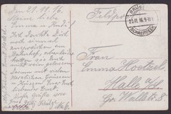 GERMANY 1916, Fieldpost card, Brussels Bellgium, WWI