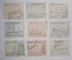 TRAVELSTAMPS: 1937 GERMANY STAMPS SCOTT #B107-B115 3rd REICH USED NG