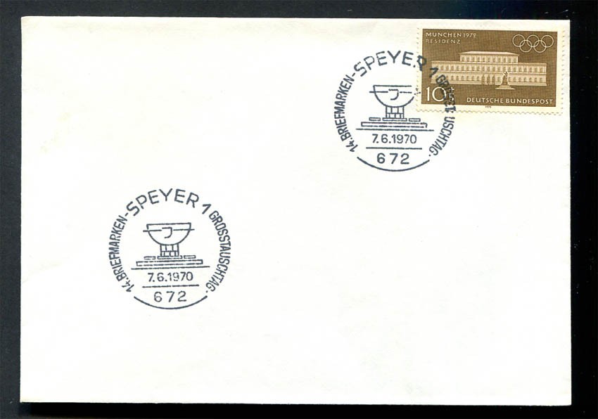 Germany – BRD : Cover with fancy cancels (7.6.1970) – Speyer 1 – used
