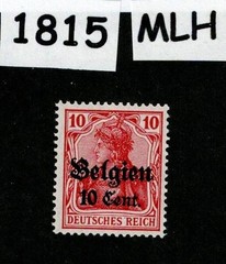 MLH Stamp Sc N14 Germany Occupation WWI 1914-1918 Belgium – Belgien #1815