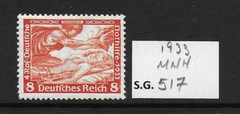 1933 Germany Welfare Wagners Opera 8pf Orange Red SG517 Unmounted Mint