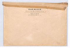 GERMANY WW2 Cover Berlin *DV* Perfin Newspaper OKW CENSOR Bern 1944 YV400