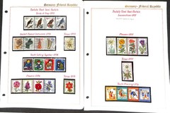 Germany Stamp Collection in 60 Page Album, 1954 to 1979 Postally Used