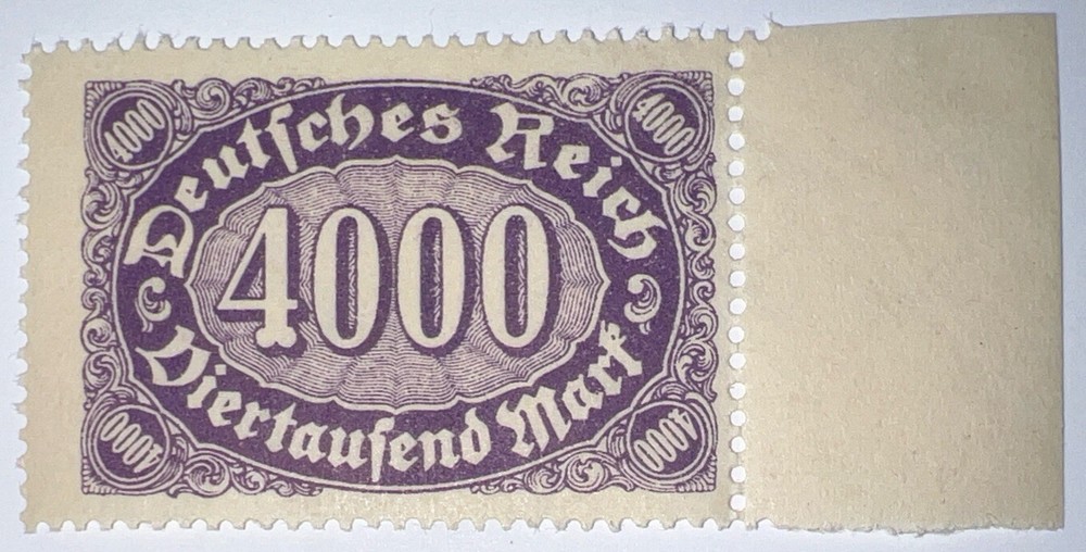 Travelstamps: 1922 Germany Stamps Deutsches Reich 4000 M / Mi. Nr. 255 MOGNH
