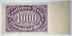 Travelstamps: 1922 Germany Stamps Deutsches Reich 4000 M / Mi. Nr. 255 MOGNH