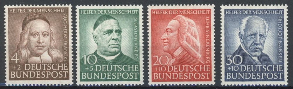Germany 1953 : Famous People – Good Set VF MH Stamps – Catalog value : 50 €
