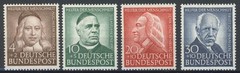Germany 1953 : Famous People – Good Set VF MH Stamps – Catalog value : 50 €