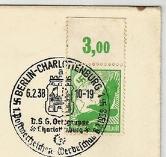 Germany 2 covers 1936-38, one with marginal copy of the 5pf 1934 issue with a sp