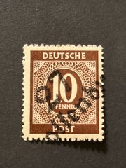 Germany 1948 Post WWII LOCAL overprint (WOLKENBURG) 10 Pf. MNH /s1 #526