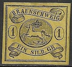 Braunschweig 1861 MI 11 signed Brun MLH VF
