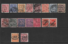 GERMANY VARIOUS USED OFFICIAL ISSUES 1920 – 1923