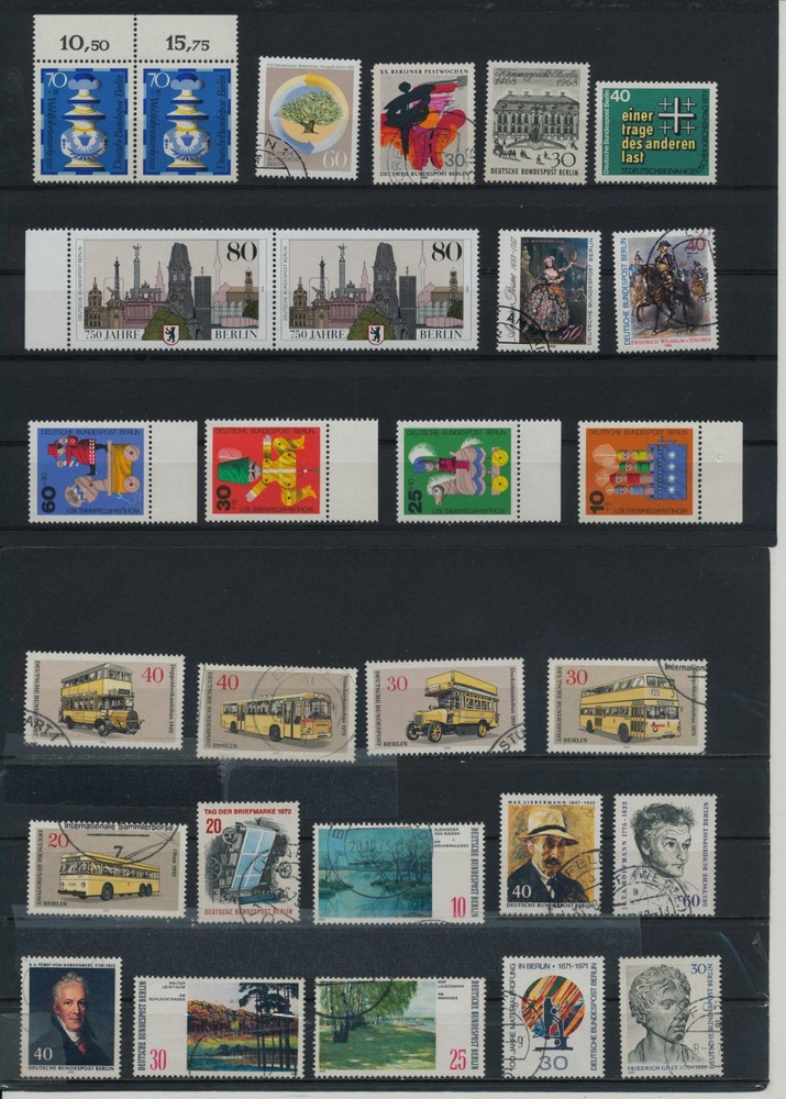 Germany-West, BERLIN, beautiful stamp collection, used and new (LW 25)