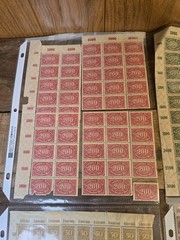 Third Reich Germany Revenue Tax Stamp Sheet Collection Unused Reich Lot