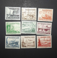 GERMANY SCOTT #B107-B115 VARIOUS SHIPS MH SET OF 9