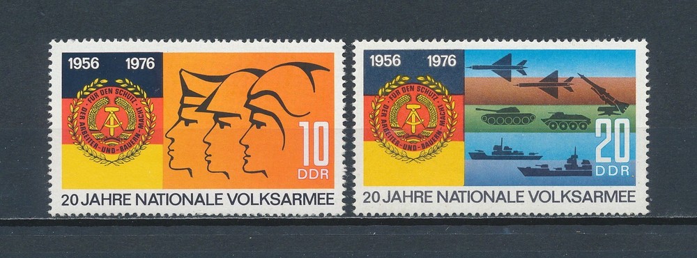 Germany DDR 1712-3 MNH, National People’s Army, 1976
