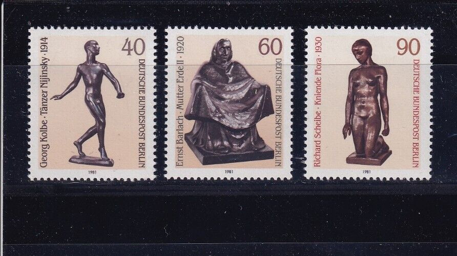 Berlin MNH ** 655-7 9N468-70 Bronze statues