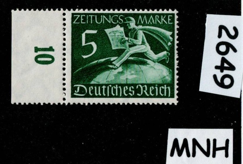 MNH stamp Scott # P1 1939 Newspaper Newsboy WWII Germany #2649