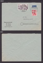 GERMANY 1949 Württemberg French zone, Cover from Trossingen