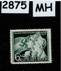 MH stamp Sc B230 WWII Germany / Hitler youth 1943 Third Reich era #2875
