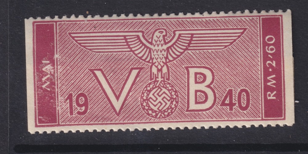 Stamp Germany Revenue Label WWII 1941 3rd Reich WHW Charity MNH Faults
