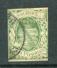 Saxony #2 Coat of Arms 3 Pf. [Used]