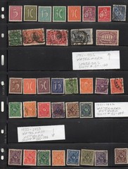 GERMANY COLLECTION OF 124 STAMPS 1921-1923 MINT HINGED & USED