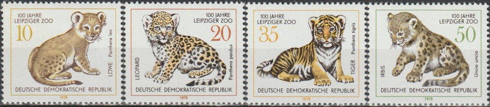 Germany-GDR 100th Ann Leipzig Zoo 1978 MNH-3,40 Euro