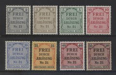 Germany Officials used in Prussia #OL1-8 (Mint Hinged) Nice Historic Set