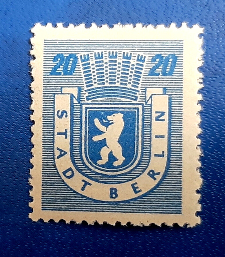 Germany Stamp Allied Occupation Berlin 20 Pfennig Jasch SBZ Mi.Nr.6 waz (23535)