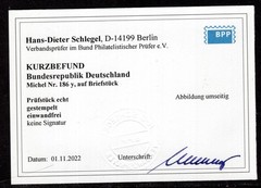 GERMANY 1954 184y,186y used FLAWLESS signed SCHLEGEL BPP (N2605
