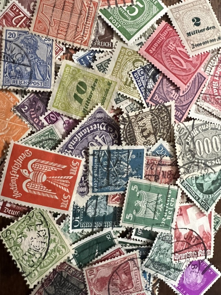 Nazi German stamp LOT OF 50!!! -Third Reich WWII WW2 era stamps! FREE SHIPPING!